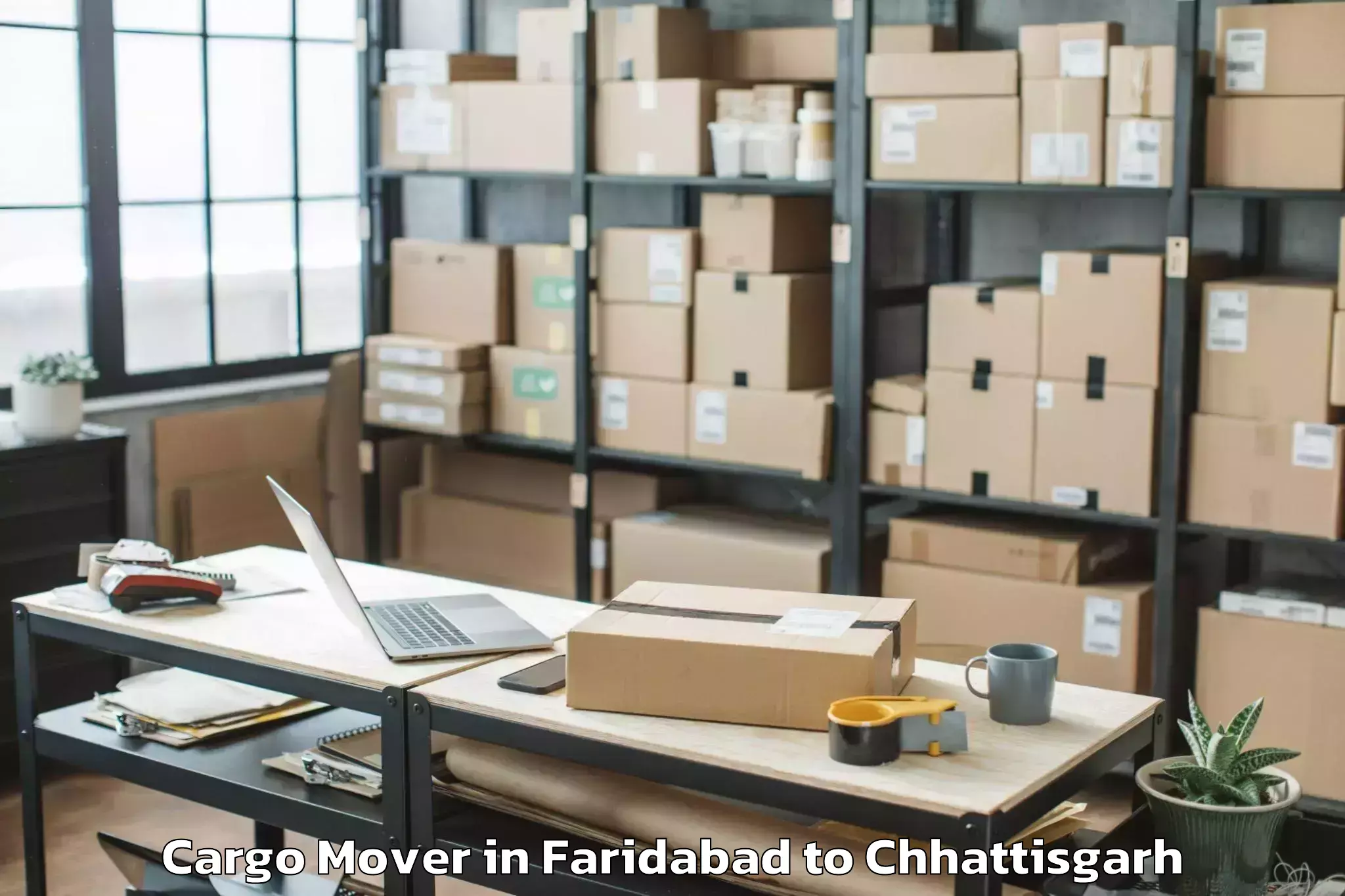 Professional Faridabad to Kawardha Cargo Mover